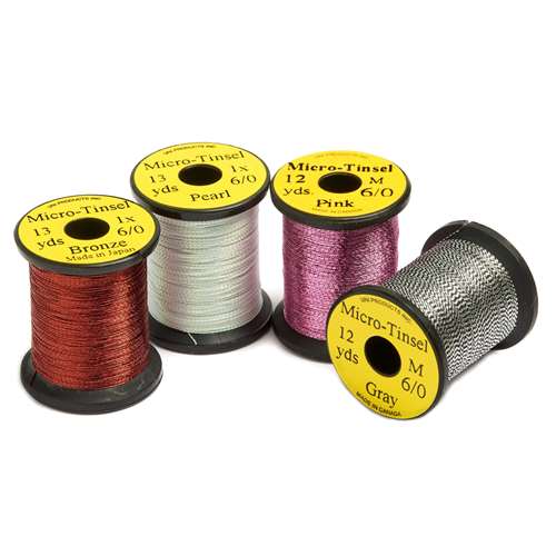 Uni Micro Tinsel 6/0 Silver (Full Box Trade Pack 20 Spools) Fly Tying Materials (Product Length 12 Yds / 10.97m 20 Pack)